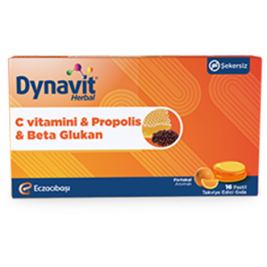 Dynavit Herbal C Vitamini - Propolis ve Beta Glukan İçerikli 16'lı Pastil